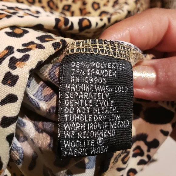 Essentials By Milano Animal Print Button Down Shirt - Picture 8 of 9